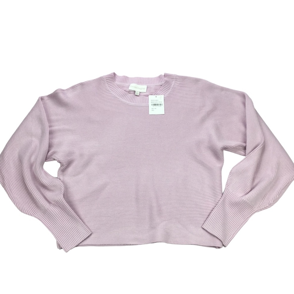 Favorite Daughter Lilac Scoop Neck Ribbed Sweater